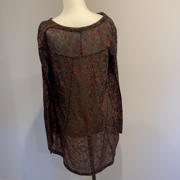 Peruvian Connection Sheer Long Sleeve Top - Picture 3 of 5